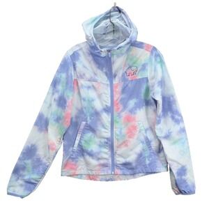 Ivory Ella Tie Dye Hoodie Sweatshirt Women's XS Elephant Logo Full Zip Graphic